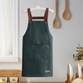 thumbnail image 3 of Soumake Work Apron Waterproof Oil-proof Kitchen Apron with Large Pockets Durable Stylish Workwear for Home Garden, 3 of 7