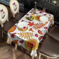 thumbnail image 2 of Fall Pumpkins Sunflowers Mushrooms Rectangle Tablecloth 60"x102",Waterproof Polyester Rectangle Table Cloth, Wipeable Spillproof Polyester Tablecloth for Dining, Camping, Indoor and Outdoor, 2 of 5