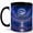 Black, variant on Dream Beyond Horizon 11oz Ceramic Mug, Moon Ocean Night Design