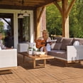 thumbnail image 3 of LiviNest Interlocking Patio Tiles: 44-Piece 12x12 Inch Deck Flooring - Waterproof All-Weather Outdoor Tiles for Poolside & Backyard - Easy No-Tools Installation in Burlywood, 3 of 6