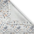 thumbnail image 6 of Ambesonne Geometric Valance & Curtain, Square Composition, 55"x30", Pale Orange Dark Blue, 6 of 6