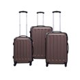 thumbnail image 1 of 3 Pièces Sac de Voyage Sac à Dos Valise Marron, 1 of 7