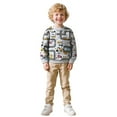 thumbnail image 3 of Jamsmile Toddler Boys Sweatshirts Long Sleeve Crewneck Graphic Print Knit Casual Pullover Autumn Winter Lined Boys Hoodies, 3 of 9