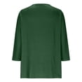 thumbnail image 5 of Women 3/4 Sleeve V Neck Button Down Shirt Business Casual Cotton Dressy Blouse Summer Office Outfit 2025, 5 of 7
