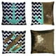 thumbnail image 1 of Funda de almohada de lentejuelas de sirena reversible ABPHQTO ancla náutica Chevron azul marino 40x40 cm, 1 of 2