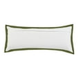 thumbnail image 2 of Ox Bay Border Frame Flange Throw Pillow, White / Green, 14" x 36", Count per Pack 1, 2 of 9