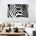 thumbnail image 3 of Elephant Stock Zebra Eye Wall Art - Horizontal Multi Panel Canvas - Living Room Wall Decor - Animal Multi Panel - Black And White Decor - 74" x 48", 3 of 8