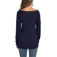 thumbnail image 3 of PPYOUNG Womens Off Shoulder Long Sleeve Blouses Casual Tunic Tops, 3 of 4
