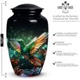 thumbnail image 2 of Decorative Black Cremation Urn with Hummingbird Artwork, Memorial Urn for Ashes, Keepsake Urn, Personalized Funeral Urn,Majestic Tribute Urn, 2 of 2