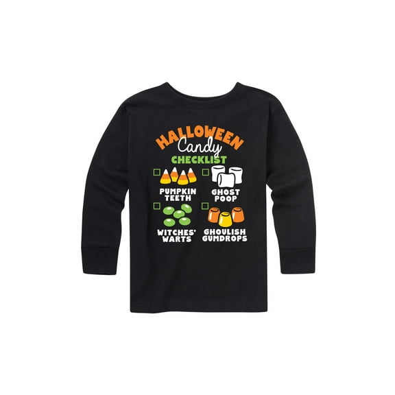 Instant Message - Halloween Candy Checklist - Youth Long Sleeve Tee