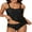Black A, variant on DOKOTOO Women Tankini Set Two Piece Padded Bathing Suits Swimsuit Ruched Tankini Top with Swim Brief 2PCS Swimwear Black L 12-14