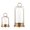 Brass, variant on 5" & 4" Wide Versatile Metal Candle Holder with Handmade Sturdy Glass Dome in Brass for Pillar Candle & Plants, 5.1" xH11.8 4" xH7.5, Industrial, Farmhouse, Shabby Chic. (2, Brass, Large & Small)