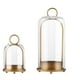 thumbnail image 1 of Portavelas de metal con cúpula de cristal para velas y plantas, 1 of 6