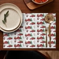 thumbnail image 4 of Red Christmas Farm and Truck Pattern Summer Placemats Table Placemats Set Of 6-Linen Kitchen Washable Placemats Table Mats 11.8"x17.7" Non-Slip Heat Resistant, 4 of 5