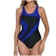 thumbnail image 2 of Trajes de baño de una pieza para mujer Traje de baño deportivo de surf con cuello redondo y tirantes a juego de colores para mujer Traje de baño para mujer, 2 of 7