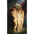 thumbnail image 2 of Jan Brueghel the Younger 10x14 Gold Ornate Wood Frame and Double Matted Museum Art Print Titled - The Three Graces, 2 of 4