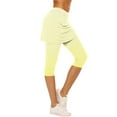 thumbnail image 3 of VEKDONE Skirted Leggings for Women Tennis Golf Skorts Capris Gym Yoga Legging with Skirts Pickleball Workout Capri Pants Gradient color Milk Silk Soft Tights, 3 of 7
