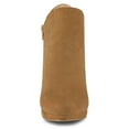 thumbnail image 2 of Unique Bargains Women's Round Toe Chunky Heels Ankle Heel Boots, 2 of 6