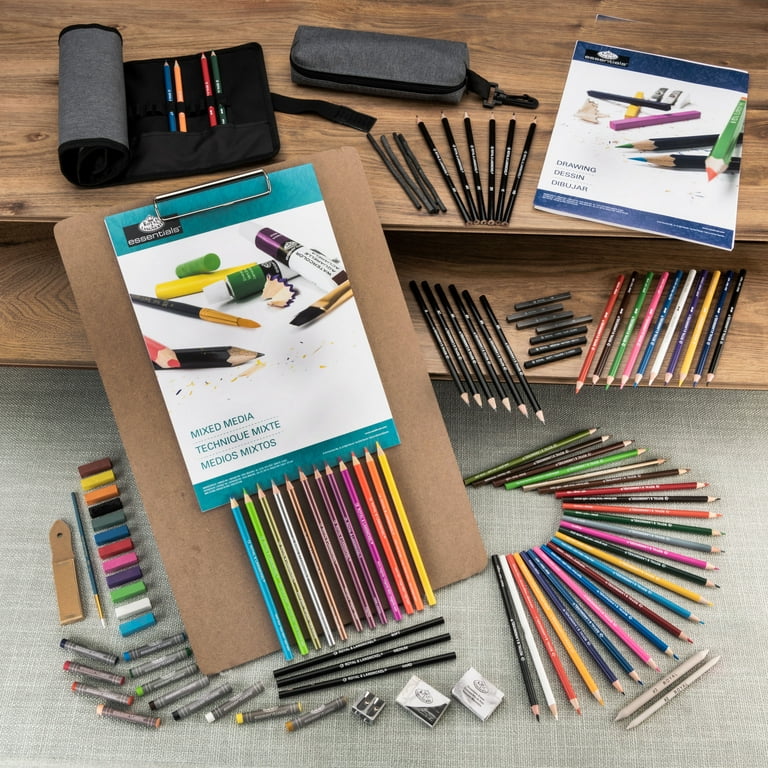 20 Piece Artist Drawing & Sketching Set with Pencils, Charcoal