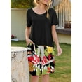 thumbnail image 2 of Loritta Lounge Set for Women 2 Piece Outfits Short Sleeve Round Neck Pjs Sleepwear, 2 of 5