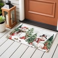 thumbnail image 4 of 2x3 Ft Entryway Area Rug, Snowman Christmas Kitchen Rug Runner Washable Floor Mat, Xmas Tree Botanical Snowflake Non Slip Indoor Door Mat Throw Carpet for Bathroom Living Room Bedroom, 4 of 8