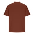 thumbnail image 2 of HAiming Mens Linen Cotton Button down Shirts Summer Short Sleeve Tee Shirt Casual Vacation Travel Tops, 2 of 6
