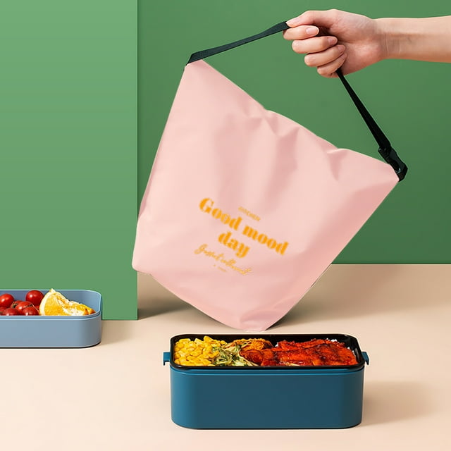Xihbxyly Artículos Bolsa Bento Portátil con Cinturón de Aislamiento Térmico, Bolsa para El Almuerzo, Lonchera para Picnic Al Aire Libre, Bolsa con Aislamiento Térmico