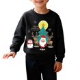 thumbnail image 3 of YunPes Kids Boys Girls Christmas Santa Sweatshirts Fleece Hoodies Funny Reindeer Graphic Long Sleeve Xmas Sweatshirt, 3 of 6