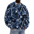 thumbnail image 4 of IAJDKMEK Men's Loose Camo Corduroy Sweatshirt - Crewneck Long Sleeve Pullover Top for Men, Casual Print Sweatshirt for Everyday Comfort, 4 of 5