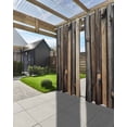 thumbnail image 3 of nqOlkjepod Outdoor Curtains for Patio Waterproof, Retro Wooden Outdoor Privacy Panels Grommet, Modernism Vintage Black Brown Blackout Outside Curtains for Porch/Cabana/Pergola 54"x108", 1 Panel, 3 of 8