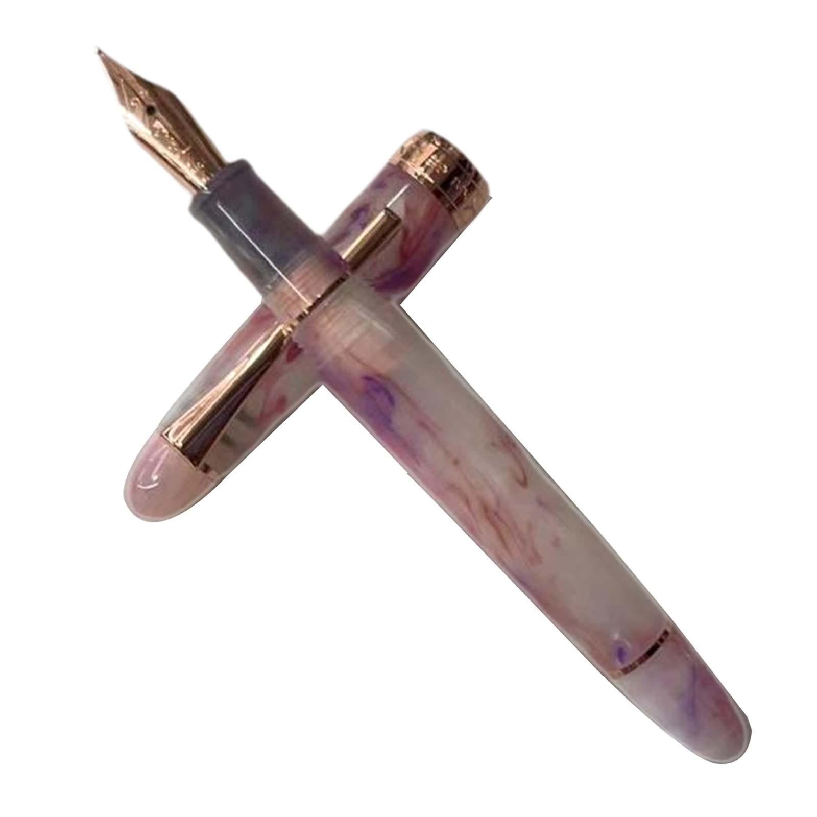 LeeQinersw Piston Fountain Pen Piston Filling Pen Ef0.5mm Smooth Large Ink Capacity Writing red