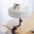 thumbnail image 1 of Cama de Escritorio para Gatos Unique Bargains 360° Rotativa y Ajustable con Almohadilla Suave Nido Estiloso para Gatos de Interior para Estaciones de Trabajo y Mesas de Juego Marrón, 1 of 7