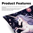 thumbnail image 2 of Starry Unicorn Elegant Covers Set of 2 for Bed and Throw Pillows - 16x16, 18x18, 20x20 Inches with Unique Patterns for Home Decor and More, 2 of 6