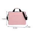 thumbnail image 3 of HYLLai 15.6 Inch Laptop Tote Bag, Waterproof Laptop Shoulder Bag with Padded Compartment, Business Casual Computer Bag for Women & Men, Pink, 3 of 7