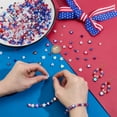 thumbnail image 3 of 1120pcs 4th of July Beads 6mm Faceted Acrylic Beads Red White Blue Patriotic Bead 8mm 11mm Heart Star Letter Beads, 3 of 5