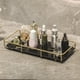thumbnail image 4 of Bandeja de Almacenamiento Individual, Soporte de Exhibición de Almacenamiento Estantes Patrón de Mármol Decoración Luz de Lujo para Encimera Perfume C Negro Macarena bandeja de almacenamiento, 4 of 8