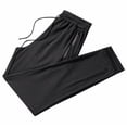 thumbnail image 3 of European Ice Silk Mesh Breathable Men's Casual Pants with Waistband and Zipper Pockets for Sports Outdoor Travel Men's Comfortable Lightweight Hiking Pants Kids Pull On Sweatpants, 3 of 4