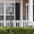 thumbnail image 6 of Gama Sonic Solar Outdoor Lamp Post Light, Weathered Bronze Aluminum Finish and Beveled Glass Panels, 10-Year Royal Bulb, Warm White LED with Omni-Direction Reflector, 87-inch Height, 98B301, 6 of 10