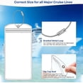 thumbnail image 3 of 10 Pcs Luggage Tag Holders With Zip Seal & Steel Loops, Cruise Essentials Clear Waterproof Luggage Tags For Travel Vacation Accessories(7.5 X 3.5 In), 3 of 5