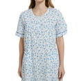thumbnail image 3 of GLOBAL Womens Cotton Nightgowns Sleepwear Short Sleeve Pajama Dress Nightshirts, Sizes S to 3X, 3 of 6