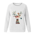 thumbnail image 4 of miqiqism Christmas Sweatshirts for Women Trendy 2024 Casual Christmas Cute Graphic Printed Round Neck Tops Juniors Loose Pullover Long Sleeve Hooded Sweatshirt,W#01_White,X-Large, 4 of 4