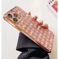 thumbnail image 4 of Glitter Case Compatible with iPhone 13 Pro Max Cute Case for Women Girls, Luxury Crystal Shiny Bling 3D Diamond Jewelry Rhinestone Slim Soft TPU Bumper Protective Sparkly Cover Girly Case Pink, 4 of 14