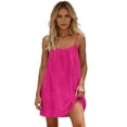 thumbnail image 2 of Women's Backless Spaghetti Strap Cami Midi Dress Hot Pink XL, 2 of 9