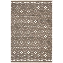 SAFAVIEH Natural Kilim Blaine Geometric Area Rug, Brown/Ivory, 6' x 9'