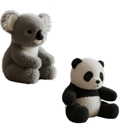 The Koaly and Pandy - Koaly On-Demand Emotional Therapy, Koaly Ai Plush Toy, Emotional Support, Real Cute Plush of a Real Koala, Realistic Emotional Companion - 2Pcs(Koaly,Pandy)