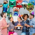 thumbnail image 6 of 8PCS Mine Pixel Video Game Characters Foil Balloons, 6 of 7