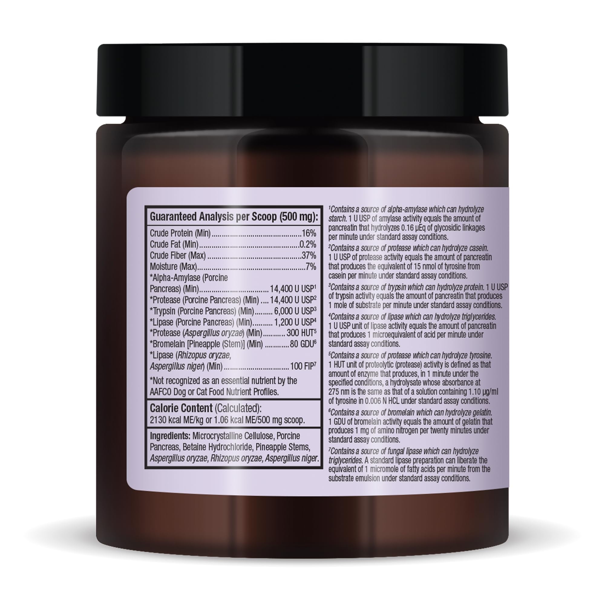 Bark & Whiskers Digestive Enzymes Meat-Based Diet for Dogs & Cats, 2.6 oz. (75 g), 150 Scoops, Promotes Protein & Fat Breakdown, Vet Formulated, Dr. Mercola
