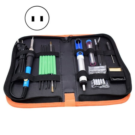 

WZF Welding Iron Pen 19Pcs/Set Repairing Rapid Heating Practical 110V/220V 60W Electric Welding Iron with Storage Bag