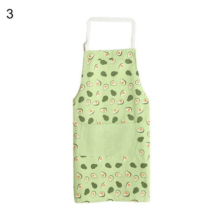 

Kitchen Apron Quick Drying Fruit Print Simple Style Water Drop Resistant Bib Apron for Home