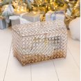 thumbnail image 4 of Caja de tarjetas de boda de vidrio con cierre de corazón, caja de dinero estilo cofre del tesoro, regalo dorado para recepciones de boda, decoración de centro de, 4 of 4